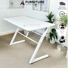 Bàn Máy Tính Gaming Màu Trắng Gỗ MDF Melamine Size 120x60 Cao 75cm Khung Sắt Sơn Tĩnh Điện – Bàn Làm Việc Chơi Game | Mã Z02 | Nội Thất Anh Hoàng