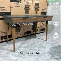 Bàn Làm Việc ELLE Decor Thiết Kế Phong Cách, 2 Ngăn Kéo Để Đồ, 4 Chân Gỗ Gọn Gàng Vững Chắc, Kích Thước Rộng Rãi | ELLE