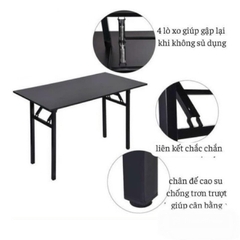 Bàn Xếp Gấp Gọn Tiện Lợi Vững Chắc, Đã Lắp Sẵn – Bàn Học Tập & Làm Việc Cao Cấp | Nội Thất Anh Hoàng