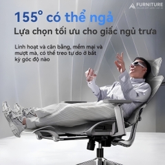 Ghế Công Thái Học Model 900 Black Full Lưới Có Chỉnh Mâm, Gác Chân - Ghế Xoay Văn Phòng Ngả Lưng Thư Giãn | Nội Thất Anh Hoàng