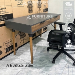 Bàn Làm Việc ELLE Decor Thiết Kế Phong Cách, 2 Ngăn Kéo Để Đồ, 4 Chân Gỗ Gọn Gàng Vững Chắc, Kích Thước Rộng Rãi | ELLE