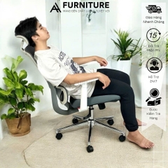 Ghế Xoay Văn Phòng Công Thái Học Ngả Lưng Thư Giãn – Ghế Làm Việc Siêu Tiện Ích | Mã AH03 | Nội Thất Anh Hoàng