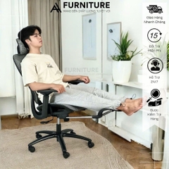 Ghế Văn Phòng Công Thái Học – Thiết Kế Ngả Lưng Siêu Thoải Mái | Mã AH02 | Nội Thất Anh Hoàng