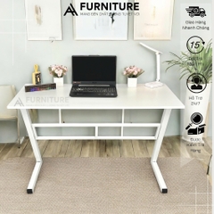 Bàn Máy Tính Gaming Màu Trắng Gỗ MDF Melamine Size 120x60 Cao 75cm Khung Sắt Sơn Tĩnh Điện – Bàn Làm Việc Chơi Game | Mã Z02 | Nội Thất Anh Hoàng