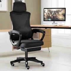 Ghế Xoay Văn Phòng, Công Thái Học, Gaming Ergonomic, Ghế Gaming Tựa Đầu Êm Ái | 818 White | Nội Thất Anh Hoàng