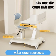 Bàn Ghế Học Sinh Công Thái Học Màu Hồng – Tiết Kiệm Không Gian, Điều Chỉnh Linh Hoạt An Toàn Cho Bé | BGCB88 | Nội Thất Anh Hoàng