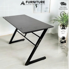 Bàn Máy Tính Gaming Màu Trắng Gỗ MDF Melamine Size 120x60 Cao 75cm Khung Sắt Sơn Tĩnh Điện – Bàn Làm Việc Chơi Game | Mã Z02 | Nội Thất Anh Hoàng