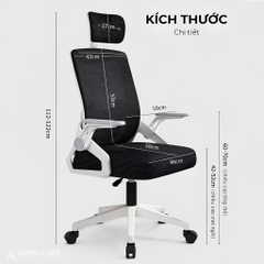 Ghế Xoay Văn Phòng Model 588 Pink - Thiết Kế Ergonomic Hỗ Trợ Cột Sống, Tựa Đầu Điều Chỉnh Phù Hợp Làm Việc Và Học Tập