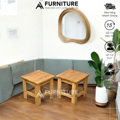 Bàn Ghế Gỗ Nhỏ Gọn Cho 2 Người – Dùng Ăn, Học Bài, Căn Hộ Mini