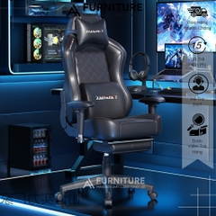 Ghế Gaming Cao Cấp Ngả Nằm Sâu, Form To Dày Tay Tuỳ Chỉnh Có Gác Chân Da Pu Cao Cấp | AH10