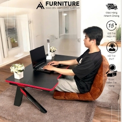 1 Bộ Bàn Ghế Máy Tính Gaming Splus Màu Đen Gấp Gọn Tiện Lợi KB02 + Tatami Nâu | Nội Thất Anh Hoàng