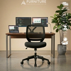 Ghế Văn Phòng Chân Xoay ADLEY - Ghế Xoay Phong Cách Tối Giản Không Tay Ghế | Nội Thất Anh Hoàng