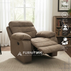 Ghế Sofa Xám Chỉnh Cơ Có Chức Năng Ngả Cao Cấp Chất Vải Nỉ Bố | SOFA ĐƠN RB | Nội Thất Anh Hoàng
