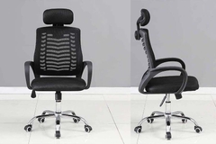 Ghế Xoay Văn Phòng Lưng Xương Cá Chất Lưới Thoáng Khí Có Tựa Đầu Điều Chỉnh | 5003 | Nội Thất Anh Hoàng