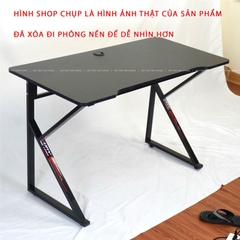 Bàn Máy Tính Chữ K Màu Trắng Mặt Gaming Bo Góc Size Lớn 120x60 Cao 75cm | KT120 | Nội Thất Anh Hoàng