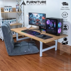 1 Bộ Bàn Ghế Ngồi Bệt Gấp Gọn Lắp Sẵn – Bàn Học Gỗ Ngồi Làm Việc & Ghế Tatami Cao Cấp | Nội Thất Anh Hoàng