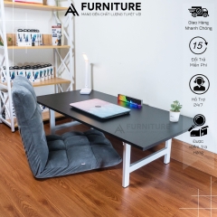 1 Bộ Bàn Ghế Ngồi Bệt Gấp Gọn Lắp Sẵn – Bàn Học Gỗ Ngồi Làm Việc & Ghế Tatami Cao Cấp | Nội Thất Anh Hoàng