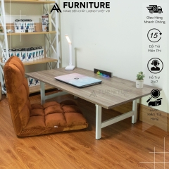 1 Bộ Bàn Ghế Ngồi Bệt Gấp Gọn Lắp Sẵn – Bàn Học Gỗ Ngồi Làm Việc & Ghế Tatami Cao Cấp | Nội Thất Anh Hoàng