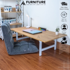1 Bộ Bàn Ghế Ngồi Bệt Gấp Gọn Lắp Sẵn – Bàn Học Gỗ Ngồi Làm Việc & Ghế Tatami Cao Cấp | Nội Thất Anh Hoàng