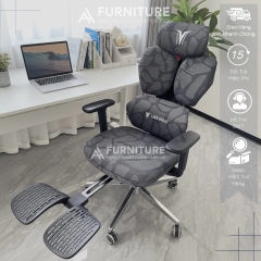 Ghế Xoay Gaming Công Thái Học Thiết Kế Độc Đáo – Có Chế Độ Trượt Mâm Ngồi, Ngả Thư Giãn | AH88 | Nội Thất Anh Hoàng