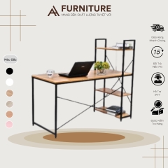 Bàn Học Liền Kệ Đa Năng Sẵn 3 Tầng Để Đồ Tiện Lợi | BLK120 | Nội Thất Anh Hoàng