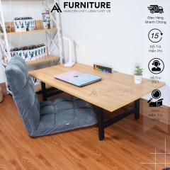 1 Bộ Bàn Ghế Ngồi Bệt Gấp Gọn Lắp Sẵn – Bàn Học Gỗ Ngồi Làm Việc & Ghế Tatami Cao Cấp | Nội Thất Anh Hoàng