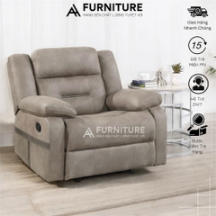 Ghế Sofa Chỉnh Cơ Có Chức Năng Ngả Cao Cấp Chất Vải Giả Da Form To Dày Dặn | SOFA99 | Nội Thất Anh Hoàng