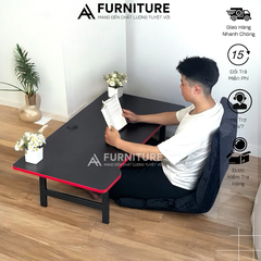 Bàn Máy Tính Ngồi Bệt Kiểu Nhật Mặt Gỗ Gaming Chân Xếp Gấp Gọn Tiện Lợi | UH02 GAME | Nội Thất Anh Hoàng