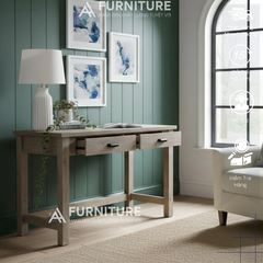 Bàn Làm Việc Thiết Kế Phong Cách Tích Hợp 2 Cổng Sạc USB, 2 Ngăn Kéo Để Đồ, 4 Chân Gỗ Vững Chắc | Code A-216