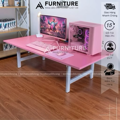 Bàn Học Ngồi Bệt Kiểu Nhật Màu Hồng 120x60 cao 35cm- Bàn Gập Gọn Tiện Lợi | Nội Thất Anh Hoàng