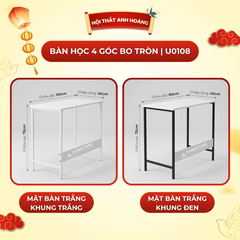 Bàn Học Gỗ MDF Nhỏ Gọn 80x40 Cao 75cm – Bàn Làm Việc, Bàn Laptop Dễ Lắp Ráp | Nội Thất Anh Hoàng