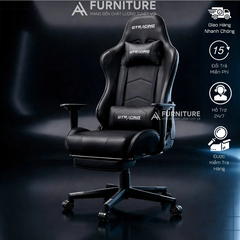 Ghế Stream Cao Cấp Ngả Lưng 180° - Da Pu Nano - Có Gác Chân | SRASER - GTRACING MA011 Black | Nội Thất Anh Hoàng