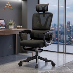 Ghế Xoay Văn Phòng 2 In 1 Màu Đen, Ghế Công Thái Học, Ghế Game Tựa Đầu 3d, Lưng Ghế Có Thể Ngả 145° | 006 | Nội Thất Anh Hoàng