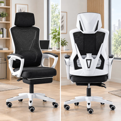 Ghế Xoay Văn Phòng, Công Thái Học, Gaming Ergonomic, Ghế Gaming Tựa Đầu Êm Ái | 818 Grey | Nội Thất Anh Hoàng