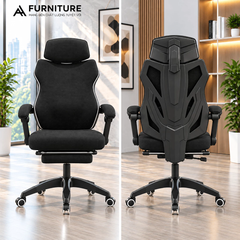 Ghế Xoay Văn Phòng, Công Thái Học, Gaming Stream Model: 302 Grey , Có Tựa Đầu Êm Ái, Thiết Kế Độc Đáo | Nội Thất Anh Hoàng