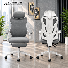 Ghế Xoay Văn Phòng, Công Thái Học, Gaming Stream Model: 302 Grey , Có Tựa Đầu Êm Ái, Thiết Kế Độc Đáo | Nội Thất Anh Hoàng