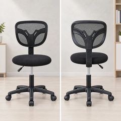 Ghế Văn Phòng ETC Black Chân Xoay Không Tay Vịn Lưng Lưới Cao Cấp Thoáng Khí – Thoải Mái Tối Đa, Hiệu Suất Vượt Trội | ETC