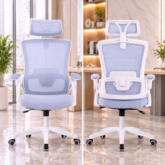 Ghế Công Thái Học DBS-H Grey – Tựa Đầu, Lưng Lưới Đỡ Cột Sống, Tay Ghế Điều Chỉnh | Nội Thất Anh Hoàng