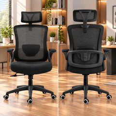 Ghế Công Thái Học DBS-H Black – Tựa Đầu, Lưng Lưới Đỡ Cột Sống, Tay Ghế Điều Chỉnh | Nội Thất Anh Hoàng