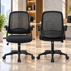 Ghế Xoay Văn Phòng Lưng Lưới NEC Grey - Ghế Làm Việc Văn Phòng Cao Cấp, Tay Nâng Linh Hoạt | Nội Thất Anh Hoàng
