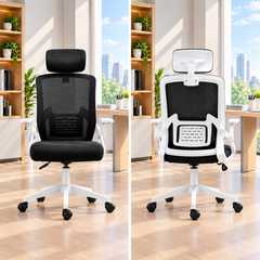 Ghế Xoay Văn Phòng Model 588 Black - Thiết Kế Ergonomic Hỗ Trợ Cột Sống, Tựa Đầu Điều Chỉnh Phù Hợp Làm Việc Và Học Tập