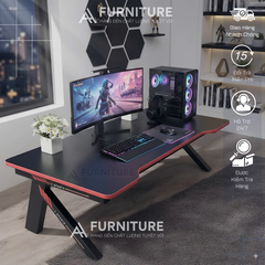 Bàn Máy Tính Gaming Splus Màu Đen Viền Đỏ Ngồi Kiểu Nhật Gấp Gọn Tiện Lợi Size 120x60 Cao 35cm | KB02 | Nội Thất Anh Hoàng