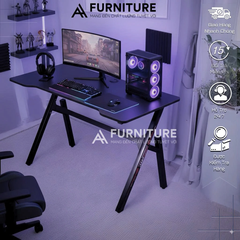 Bàn Làm Việc Gaming Màu Đen Size Lớn 120x60cm Chữ Y Chân Sắt Sơn Tĩnh Điện - Chuẩn Bị Hàng Trong 24h | ZG02 | Nội Thất Anh Hoàng
