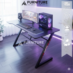 Bàn Máy Tính Chữ Z Mặt Gaming Bo Góc Chân Sắt Sơn Tĩnh Điện | ZT120 | Nội Thất Anh Hoàng