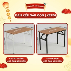 Bàn Xếp Gấp Gọn Tiện Lợi Vững Chắc, Đã Lắp Sẵn Có Nhiều Size – Bàn Học Tập & Làm Việc Cao Cấp | Nội Thất Anh Hoàng