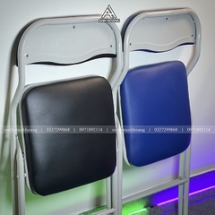 Ghế Văn Phòng Chân Xếp Gấp Gọn Khung Sắt, Bọc Da - Ghế Học Tập/ Làm Việc | Nội Thất Anh Hoàng