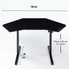 Bàn Nâng Hạ Oval 2 Motor Size 1m8 | OGC02 | Nội Thất Anh Hoàng