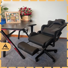 Ghế Stream TS Cao Cấp Ngả Lưng 180° Tay Điều Chỉnh - Da Pu Nano - Có Gác Chân | Nội Thất Anh Hoàng