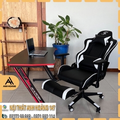 Ghế Stream TS Cao Cấp Ngả Lưng 180° Tay Điều Chỉnh - Da Pu Nano - Có Gác Chân | Nội Thất Anh Hoàng
