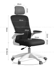 Ghế Xoay Công Thái Học Xoay 360 Tay Chỉnh Thiết Kế Tựa Lưng Chống Đau Lưng | TA01 | Nội Thất Anh Hoàng